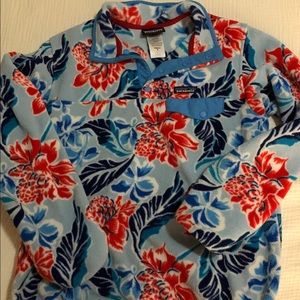 Patagonia Floral Women’s Synchilla Snap T medium